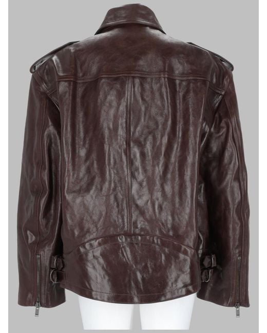 Saint Laurent Brown Giacca Biker