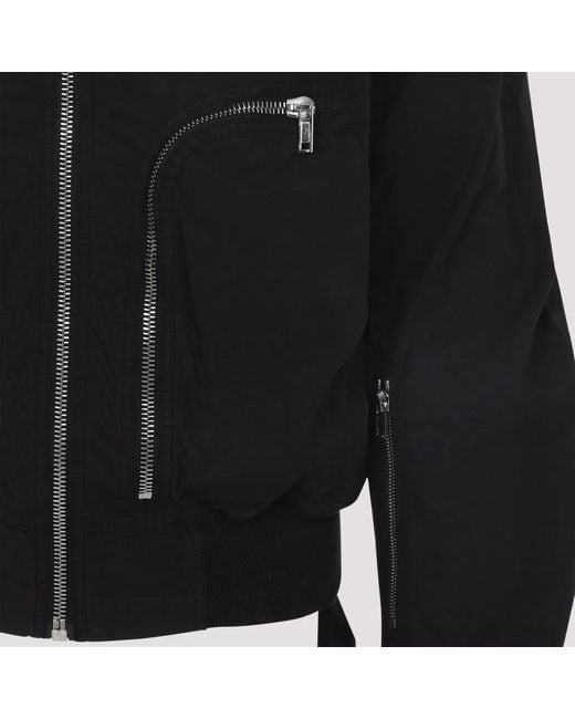 Rick Owens Black Cotton Sports Jacket for men