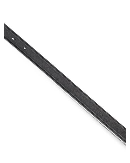 Saint Laurent Black Style Ysl Leather Belt For for men