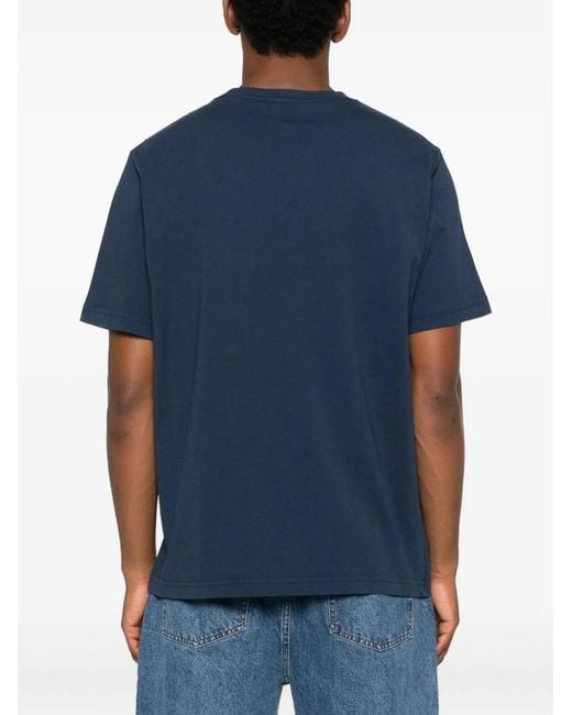 Autry X Maison Kitsune Blue T-Shirt With Logo