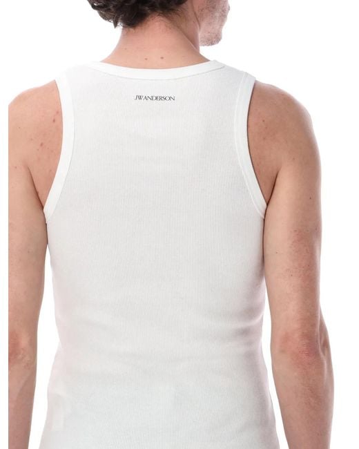 J.W. Anderson Green Slim-Fit Ribbed Tank Top for men
