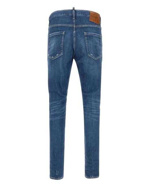DSquared² Blue Pants 5 Pockets for men