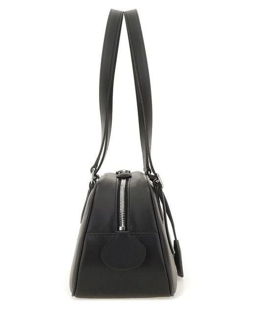 Courreges Black Bowling Bag "Friday" Medium