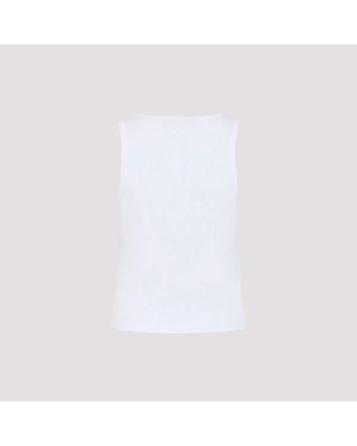 Givenchy White Stretch Cotton Tank Top