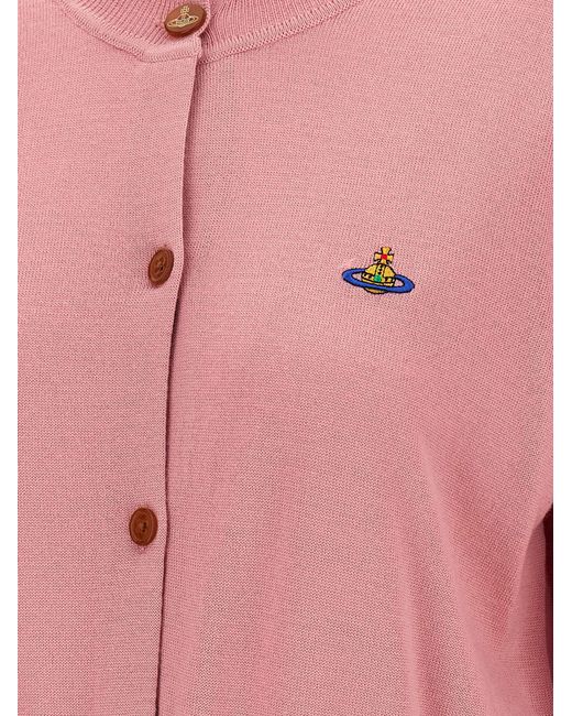 Vivienne Westwood Pink 'Bea Cropped' Cardigan