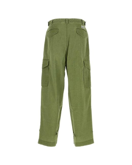 KENZO Green Cotton Cargo Pant for men