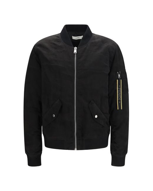 Fendi Black Nylon Bomber for men