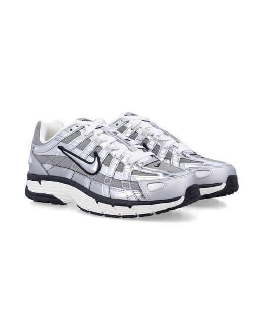 Nike White P-6000 Metallic Sneakers for men