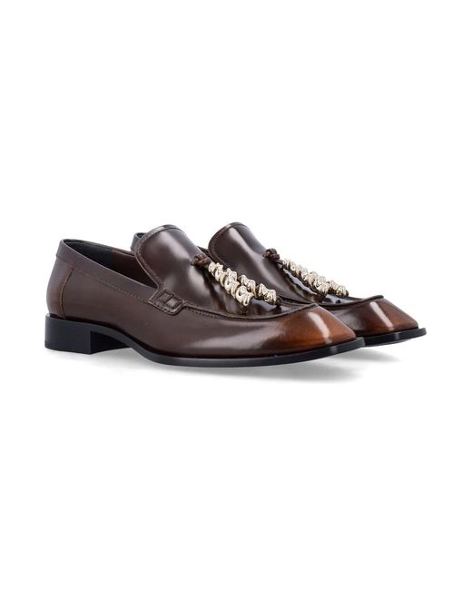 Loewe Brown Edge Brushed-Calf Loafer