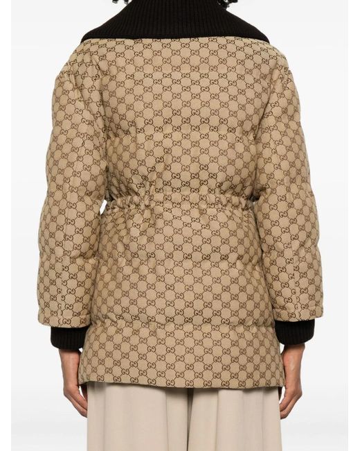 Gucci Natural Quilted Down Jacket