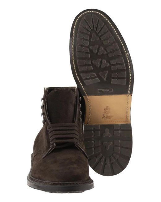 Alden Brown Suede Chukka Boots With Leather And Rubber Sole for men