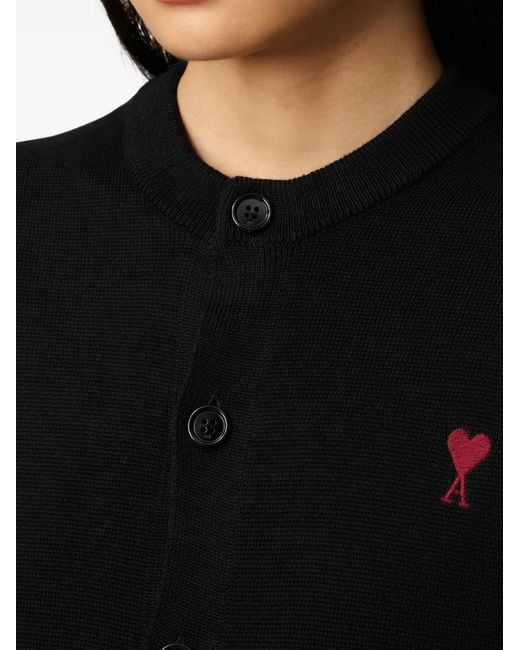 AMI Black Ami De Coeur Cardigan