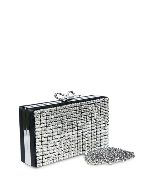 Self-Portrait Gray Chaimail Clutch Bag
