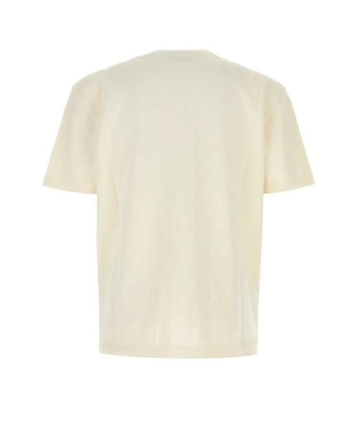 Givenchy White Embellished Knit Short Sleeves T-Shirt for men