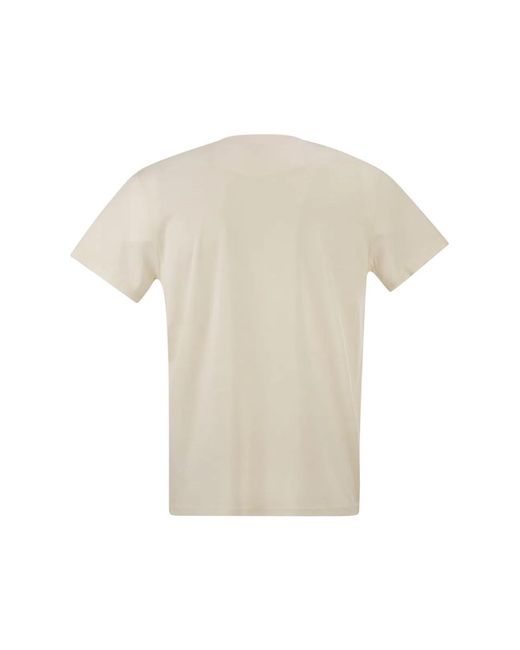 PT Torino White Silk And Cotton Jersey Knit for men