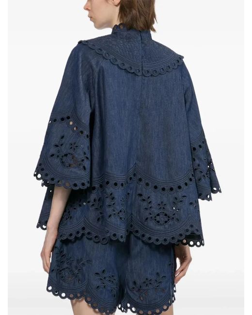 Zimmermann Blue Mahon Blouse