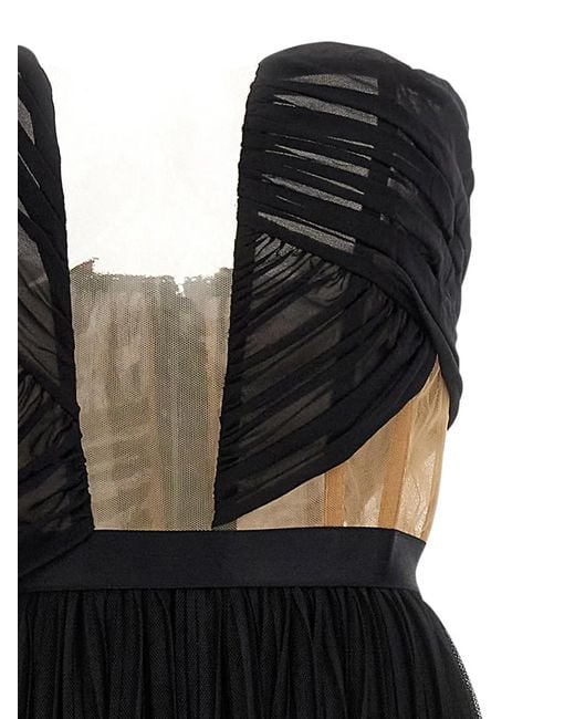 Nensi Dojaka Black 'Corsetto Draped Gown' Dress