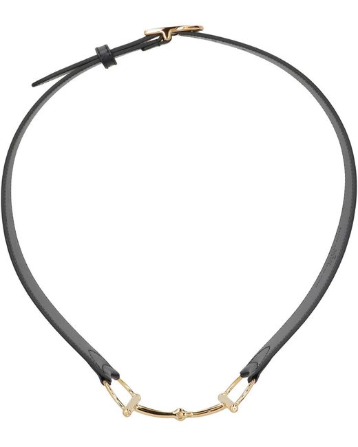 Gucci White Oversize Clamp Belt