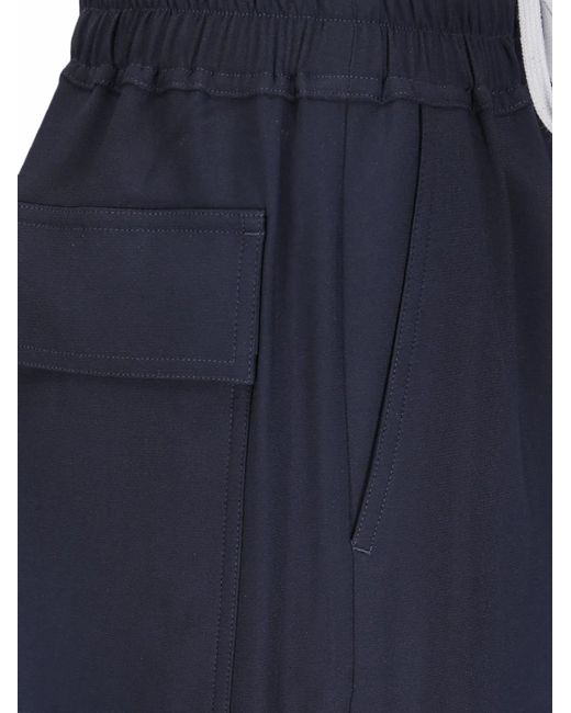 Rick Owens Blue Drawstring Trousers