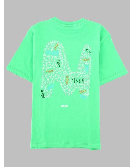 MSGM Green Jersey T-Shirt Boy