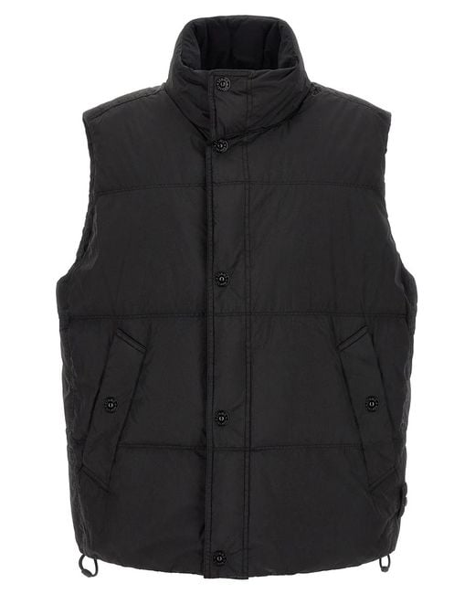 Stone Island Black Quilted Padded Vest for men