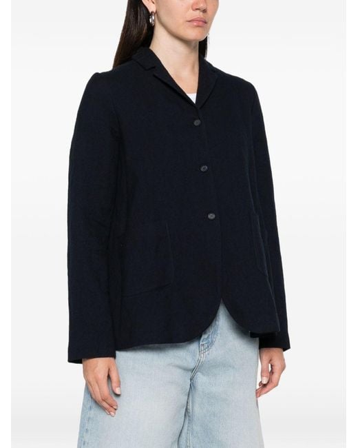 Apuntob Blue Wool And Cotton Blend Jacket