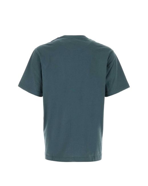 KENZO Blue Signature Embroidered T-Shirt for men