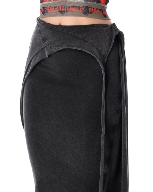 OTTOLINGER Black Slitted Maxy Skirt