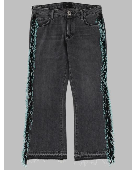Alanui Black Mini Distressed Jeans For