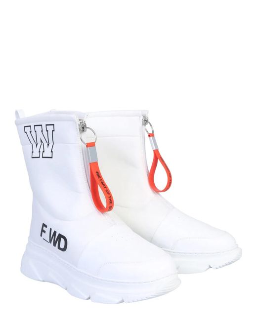 Forward White Leather Boot