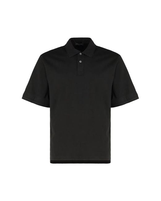 Roberto Collina Black Cotton Polo Shirt for men