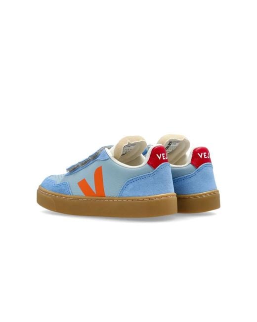 Veja Blue "V-90" Logo Sneaker
