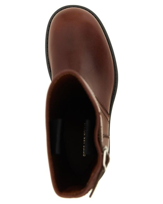 Dries Van Noten Brown 'Biker' Boots