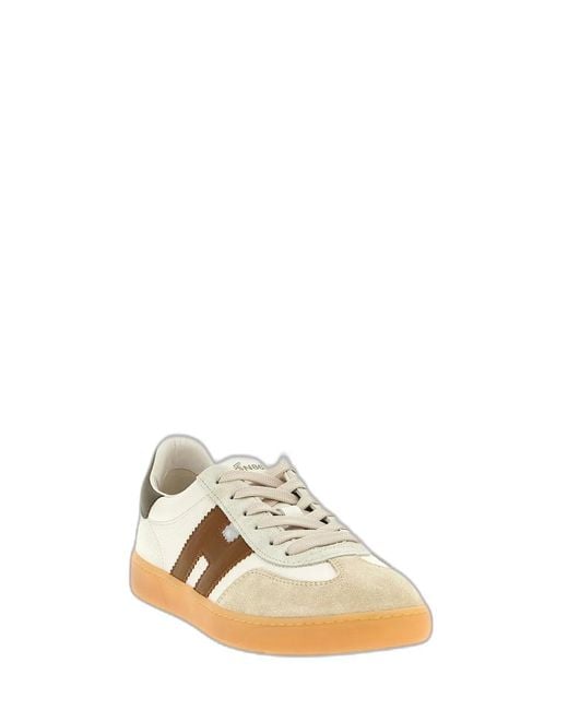 Hogan White Multicolour Calfskin Sneakers for men
