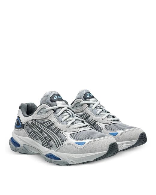 Asics Gray Gel Nyc 2.0 Mesh And Suede Sneakers for men