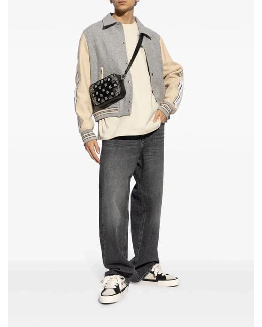 Amiri Gray "Bones" Jacket for men