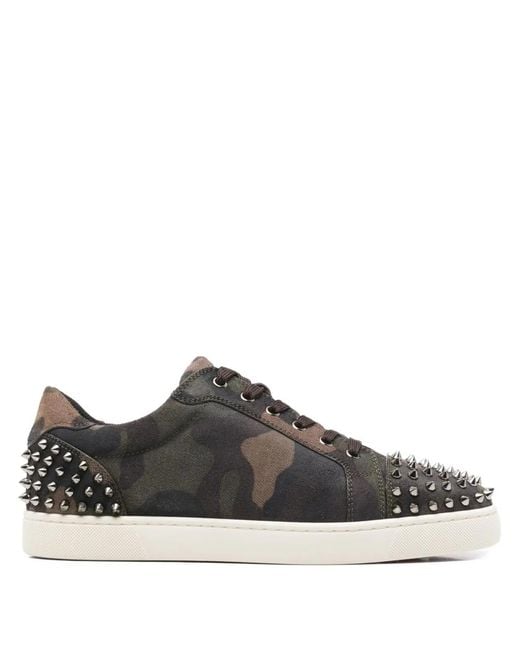 Christian Louboutin Brown Seavaste Leather Sneakers for men