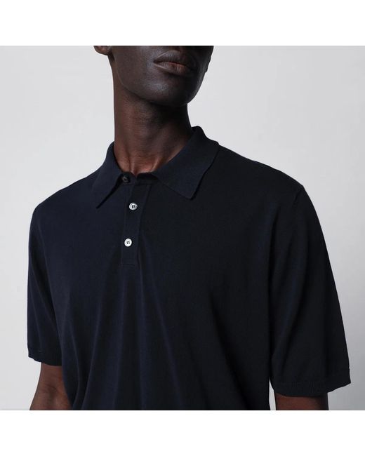 Roberto Collina Blue Regular Cotton Polo for men