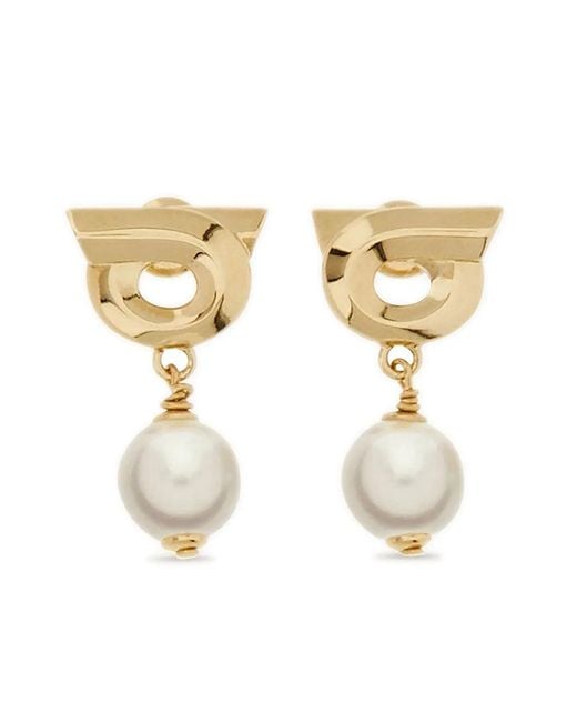 Ferragamo Metallic New Gancini Earrings
