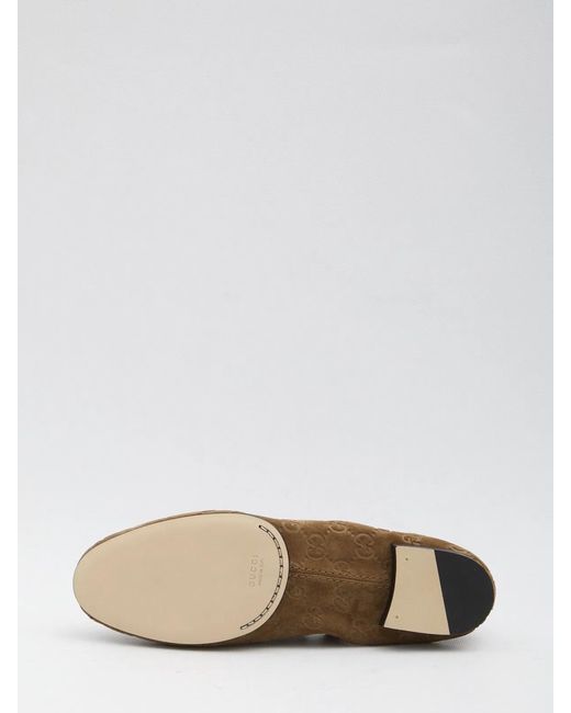 Gucci White Jordaan Leather Loafers