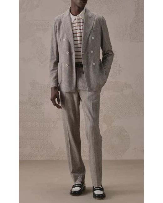Circolo 1901 Gray Cotton Double-Breasted Jacket for men