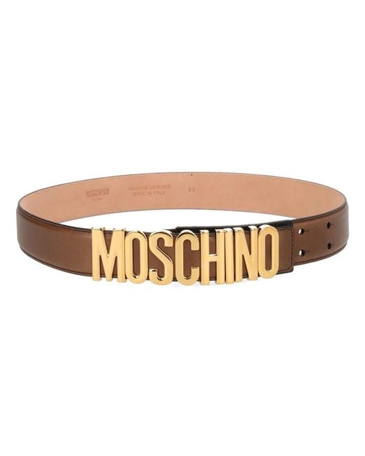 Moschino Couture Natural Cintura Con Logo