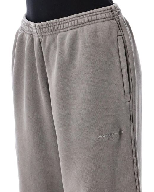 Alexander Wang Gray Cotton Track-Pants
