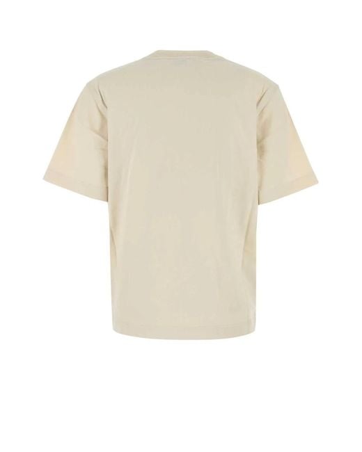 Burberry White Sand Cotton T-Shirt