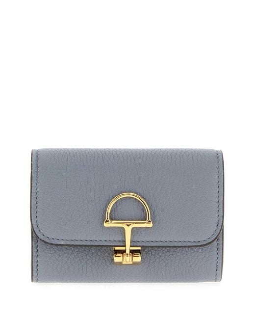 Gucci Gray Cerulean Leather Coin Purse