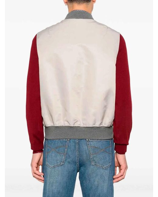 Brunello Cucinelli Natural Bomber Jacket for men