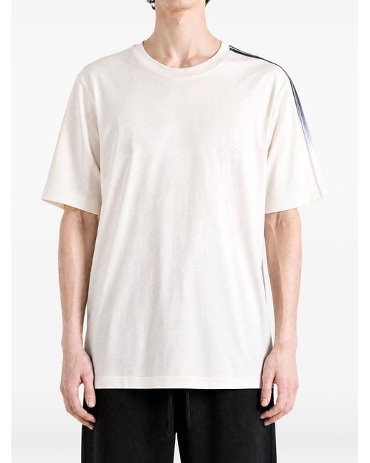 Y-3 White Gradient Stripes T-Shirt for men