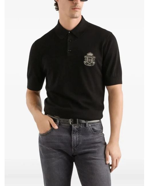 Dolce & Gabbana Black Dolce & Gabbana Polo Shirt for men