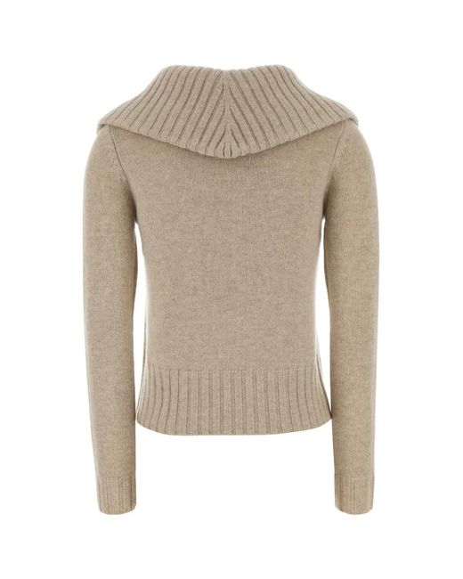 Co. Natural Ribbed Llared Sweater