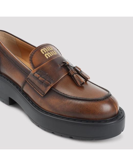 Miu Miu Brown Mocassini